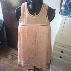 Tobi blush flowy layered sleeveless powder pink blouse